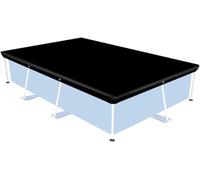 Zhanhai Housse de protection rectangulaire en tissu Oxford 210D, imperméable et anti-poussière pour piscine hors sol, protection de piscine de jardin, noir (400 x 211 cm)