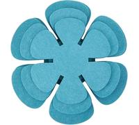 Zhanhai Lot de 12 protections de casseroles de 20,3 cm, 25,4 cm, 3 tailles différentes, lavables et réutilisables, protection empilable pour poêles, casseroles et bols (bleu)