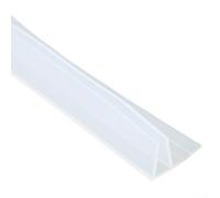 Zhanhai Lot de 4 bandes d'étanchéité transparentes en forme de F pour porte de douche en verre, épaisseur 6 mm, 2 m