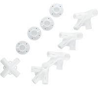 Zhanhai Lot de 4 connecteurs d'angle 1 connecteur central de toit en plastique pour tonnelle de 3 x 3 m