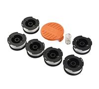 Zhanhai Lot de 6 bobines de fil et 1 couvercle de bobine pour débroussailleuse Black and Decker GL280 GL230 GL340 GL425 GL430 GL530 GL540 Pièces de rechange