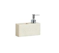 zhanwang Distributeur de savon avec porte-éponge, motif marbre noir, pour l’étagère de cuisine, l'évier, le rangement et l’ordre, la décoration de cuisine, jaune