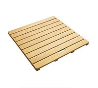 Zhaomi Tapis de Douche en Bois de Cèdre Rouge de Qualité Supérieure, Antidérapant, Drainant, Rectangulaire, 30x30cm/11.8x11.8in, Blond