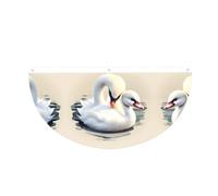 ZhaoYuGoods Joli petit cygne à suspendre | Drapeau semi-circulaire à suspendre pour porche, jardin, terrasse, salon, décoration murale, fêtes et événements