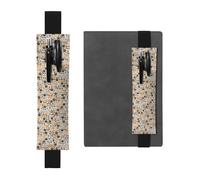 ZhaoYuGoods Porte-stylo en cuir avec bande élastique motif empreintes de pattes de chien | Pochette à stylo réglable | Joli porte-stylo en cuir, Noir , Taille unique