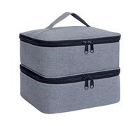 ZHAPEG Grand compartiment de rangement pour vernis à ongles avec intérieur doublé pour bouteilles, outils de polissage, lampe de voyage