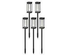 Zhdbchyuu 6 Pack Square Solar Pathway Lights Outdoor Warm White LED Auto on/Off IP65 Waterproof for Walkway Garden Driveway Decor
