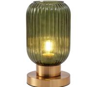 Zhdbchyuu Bedroom Desk Lamp, Touchable Green Glass Lampshade, Modern Minimalist Atmosphere Glass Small Desk Lamp