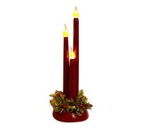 Zhdbchyuu Christmas LED Flameless Candle Festive Christmas Simulation Desktop Candle Lamp Holiday Night Light Decoration Red