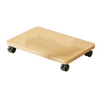 Zhdbchyuu Under Desk Printer Stand with Caster Wheels Movable Printer Copier Shelf and CPU Holder for Heavy Duty Storage Wood