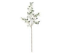 ZHDOKA Tiges de Ficus Artificielles, Branches de Feuilles Vertes Faux Longue Tige Fausses Feuilles D'eucalyptus Plantes de Verdure Tiges de Feuilles, Arbustes de Buissons Verts(44,5 pouces-3 pièces)