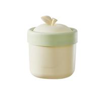 ZHEBO Poubelle Pomme avec Couvercle, Petite pour Bureau et Chambre | poubelle pomme, couvercle basculant, petit format PP, pour bureau chambre table - crème bleu clair