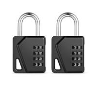 ZHEGE Cadenas à Combinaison à 4 Chiffres, Cadenas Casier College (2, Noir)