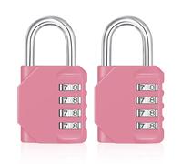 ZHEGE Cadenas à Combinaison à 4 Chiffres, Cadenas Code (2, Rose)