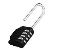 ZHEGE Cadenas à Combinaison à 4 Chiffres, Cadenas Long (1, Noir)