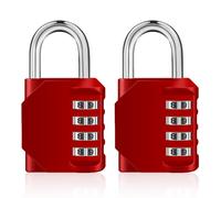 ZHEGE Cadenas Casier Code 4 Chiffres, Cadenas Code (2, Rouge)