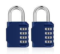 ZHEGE Cadenas Code Casier, 4 Chiffre Cadenas à Code (2, Bleu)