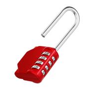 ZHEGE Long Cadenas Pour Vestiaire Sport, Code 4 Chiffres (1, Rouge)