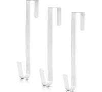 ZHEHAO Lot de 3 crochets de suspension pratiques en métal pour couronne de Noël (30,5 cm, blanc)