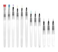 Zhenghebuy 12 Pièces Pinceau Aquarelle Reserve d'eau,Ensemble de Stylo Pinceau à Eau,Réservoir d'eau Stylos pour Le Mélange des Couleurs et la Calligraphie
