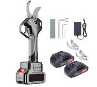 zhenmaster Sécateur Électrique Rechargeable - Lame SK5 Ultra Tranchante - Taille Facile des Arbres Fruitiers, Haies, Vignes - Poignée Ergonomique, Kit Professionnel(Withoutpole)