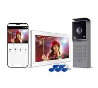ZHHAYWAY Visiophone Filaire Connecté à 2 Fils,Interphone Vidéo IP WiFi avec 7'' écran Tactile,Résolution 1080P,Unlock à Distance Via APP/IC Cartes,Audio Bidirectionnel, NO/NC Verrouillage de Porte