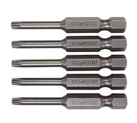 ZHIDA Torx TX15 Lot de 5 embouts de tournevis T15 5 cm de long