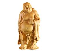 ZHIDAISHI Statue de Bouddha Feng Shui, Statue de Bouddha Maitreya sculptée en buis, Ornements for la Maison, Sculptures, Bouddha Rieur, Ornements à Main