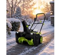 ZHIGUANYUN Souffleuse à Neige électrique sans Fil de 20 Pouces avec Moteur sans balais et goulotte réglable, pour Un déneigement Efficace des allées et des trottoirs