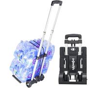 ZHJINGYU Diable Pliant Aluminium 2 Roues 35kg Léger | Diable pliable léger avec tige extensible, idéal pour déménagement, courses, voyages et bureau