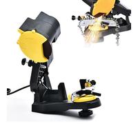 ZHJOPP Affûteuse de chaîne électrique avec Angle d;affûtage réglable, Comprend 10 disques d;affûtage, Conception compacte pour Un Entretien Efficace de la chaîne