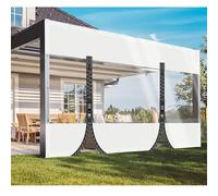 ZHJSHOU 2.5x3m Bache Transparente avec Oeillets Imperméable, 0.5mm Bache de Protection Exterieur Jardins,Hiver Bache Couverture Toiture,Bache avec 2 Fermeture Eclair de Serre Meubles