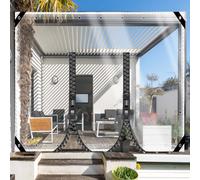 ZHJSHOU Bâche Transparente avec Oeillets 2.4x3.1m Baches Imperméables pour Exterieur,0.35mm Personnalisable Bache de Protection Pergola Terrasse,Bache de Serre Bâche avec 2 Fermeture Eclair