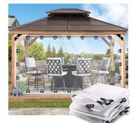 ZHJSHOU Bache Transparente avec Oeillets PVC Imperméable 1.5x2.4m,Bache de Protection Exterieur Jardins,Bache Couverture Toiture Pliable Bache de Serre pour Meubles Camping,Personnalisable