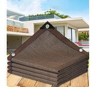 ZHJSHOU Filet d'ombrage 3x5m Marron Anti-UV 85% avec Œillets | Rectangulaire Toile Ombrage Pergola, Serre, Jardin, HDPE 130g/m², Balcon Brise-vue, Protection Solaire et Thermique