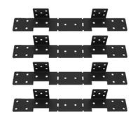 Zhjvihx 10 Supports de Limon D'escalier Réglables, Support de Connecteur dissimulé pour Jantes 2x12 avec Finition Enduite de Poudre Noire, Supports de Montage Universels