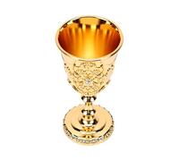 Zhjvihx Gobelet Vintage, Gobelet en Métal plaqué or avec des Fleurs Sculptées pour la Décoration de Mariage, Tasses de Communion Médiévales à Vin Rétro Délicates, Gobelets pour Cadeaux