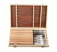 Zhjvihx Jeu de Ciseaux pour Tour à Bois, Outils de Tournage du Bois, Lot de 8 Pièces en Acier au Manganèse 65 for Sculpture et Façonnage du