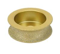 Zhjvihx Meule Diamantée de 3 Pouces, Meule de Bordure Manuelle à Profil de 60 pour Carrelage, Marbre, Granit, Quartz, Béton, Diamantage Manuel de Profil, Meulage Rond brasé Sous Vide à