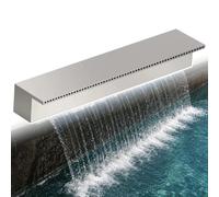 ZhlCrioxenic Fontaine Cascade pour Piscine, Cascade Bassin Exterieur, Chambre Tampon IntéGréE pour RéDuire Les éClaboussures ; Adapté Aux Bassins d'eau SaléE Et Aux Murs d'eau 200cm-Standard