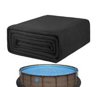 Zhliuqo Tapis De Sol De Piscine - 250/305/370cm Tapis De Sol pour Piscine Ronde, PliableTapis Desols pour PiscineRonde, TapisPiscine AntidéRapant Et Ultra Absorbante pour L'extérieur Et L'intérieur