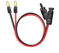 ZHOFONET Joint torique 10 AWG 60 cm vers fiche solaire | Câble d'extension solaire mâle vers joint torique femelle, câble d'extension étanche jusqu'à accessoires de panneau solaire