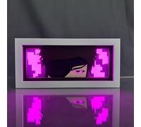 Zhongkaihua Aizen Sosuke Light Led Lampe Anime Lumineux Boîte, Aizen Sosuke Figure Art Découpé Lampes de Table Cadre Lumineux Décorations de Bureau Cadeaux