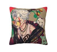 Zhongkaihua Taie d'oreiller Dan Da Dan 45 x 45 cm, taie d'oreiller carrée imprimée 3D Dan Dan Merch pour chambre à coucher, canapé, bureau (oreiller non inclus)