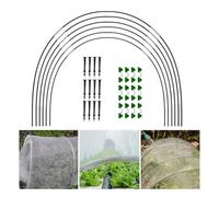 ZHOUXYFDC Arceau De Serre Tunnel 18/30Pcs Greenhouse Hoops Set Reusable Bendable Fibreglass Grow Set with Protective Net Garden Plant Tunnel Arch Shed Bracket(18pcs 6 Pieces)