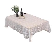 ZHSOAO Couverture de Table Chevet rectangulaire, Nappe Creuse en Crochet, Couverture à Manger rétro, Dentelle, Drapeau Doux pour Table de Chevet, Cuisine(White,30x400cm)