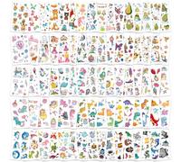 Zhtulck Tatouage Enfant Fille 600+ Tatouage Ephemere Enfant Dessin Animé Mignon Faux Tatouage Temporaires Autocollant pour Fête Anniversaire Festival Récompenser les Enfants