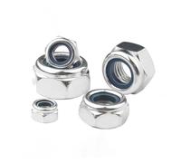 zhuguim 10/20 pièces 304 écrous de blocage hexagonaux en Nylon acier inoxydable M3 M4 M5 M6 M8 A2-70 écrou hexagonal autobloquant quincaillerie accessoires(M5 20PCS)