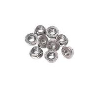zhuguim Écrous à bride hexagonale en acier inoxydable 304/316, tête dentelée, écrous Spinlock, tailles métriques, écrou de verrouillage DIN6923 M3-M12(316 Stainless steel,M6 30PCS)
