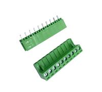 zhuguiming Lot de 5 paires connecteurs fils à vis for PCB,08 mm, 2EDG, 2/3/4/5/6/7/8/9/10/12 broches, pas, 300 V, 10 A, droites enfichables(Straight Pin 10Pin)